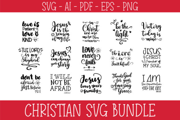 Christian SVG Bundle: Graphics & T-Shirt Designs